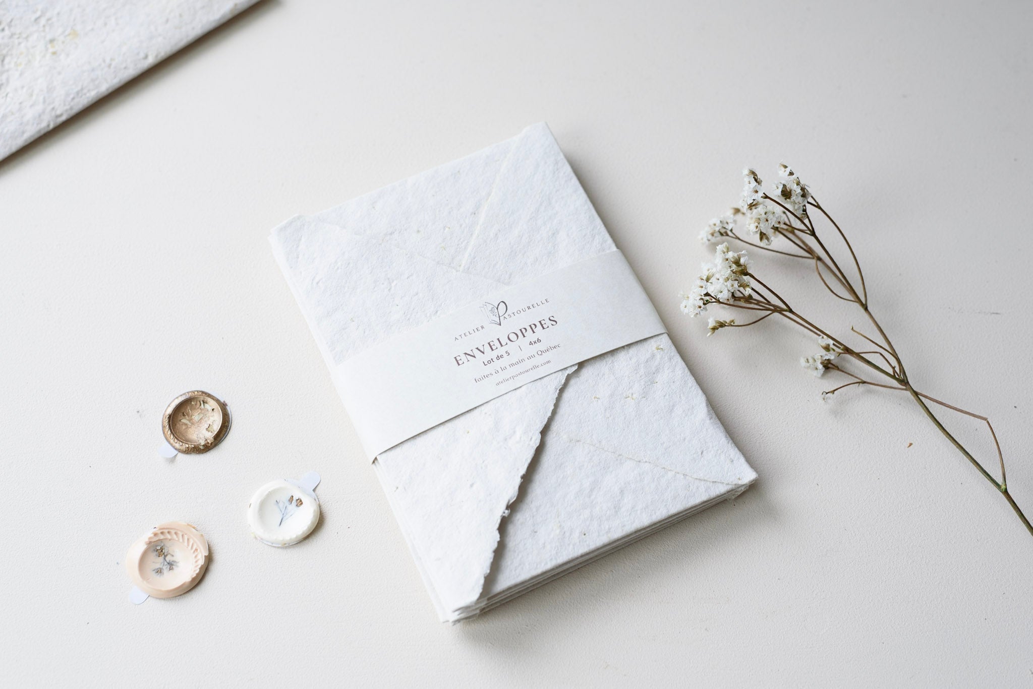 Enveloppes greiges - Atelier Pastourelle