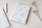 Carnet fleuri – Blanc fleurs roses Atelier Pastourelle