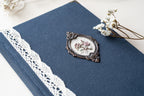 Carnet brodé bleu marin Atelier Pastourelle