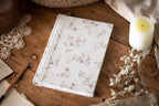 Carnet en lin – Blanc fleuri - Atelier Pastourelle