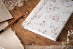 Carnet en lin – Blanc fleuri - Atelier Pastourelle