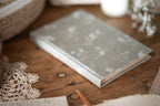 Carnet en lin – Vert floral - Atelier Pastourelle