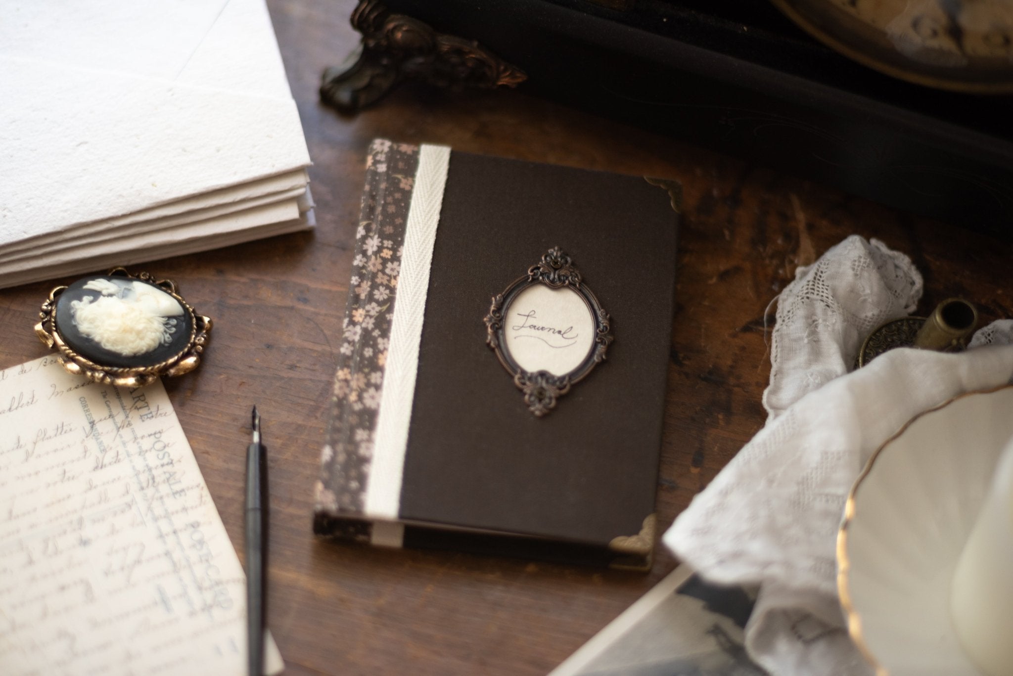 Petit carnet Belle Époque - Brun foncé - Atelier Pastourelle
